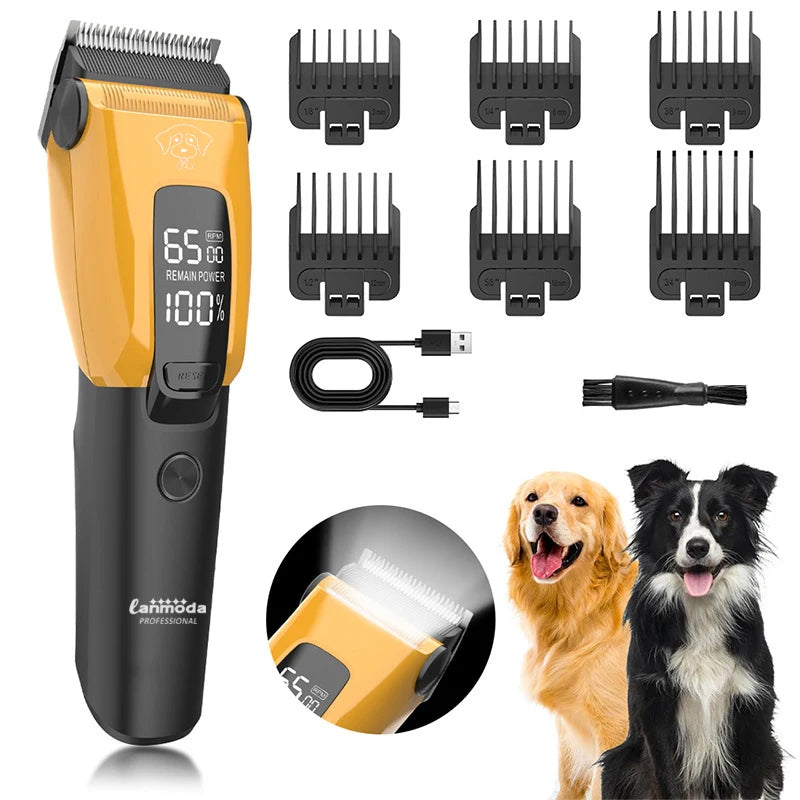 Pet Clipper Professional Dog Hair Trimmer Cat Grooming Shaver Type-C Charged Electric Puppy Cutting Machine for Small Big Animal