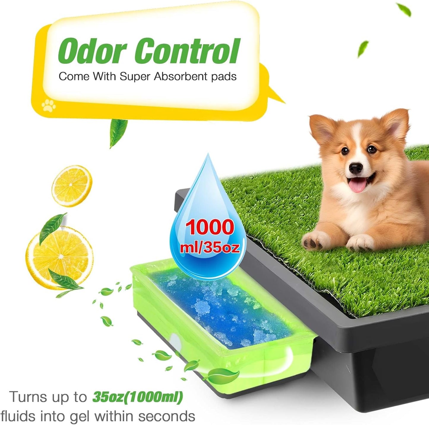 30 Pack Pet Loo Liners with Super Absorbent Pads for Petsafe Dog Potty Disposable Drawstring Pet Pee Pod Tray Bags Urine Disposal Kit Lemon Scent