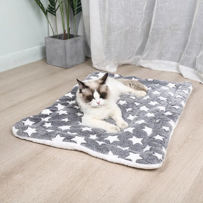 Flannel Pet Mat Dog Bed Cat Bed Thicken Sleeping Mat Dog Blanket Mat for Puppy Kitten Pet Dog Bed for Small Large Dogs Pet Rug
