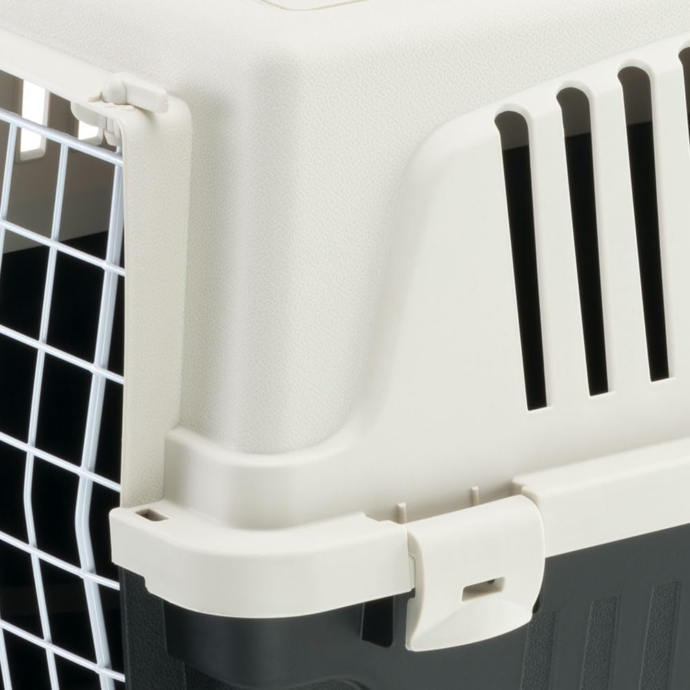 Cat Carrier Small Dog Carrier, Secure, Practical, Easy to Clean, Durable Pet Dog/Cat Travel Box Cage up to 8 Kg. 58 X 37 X H 32 Cm. Black