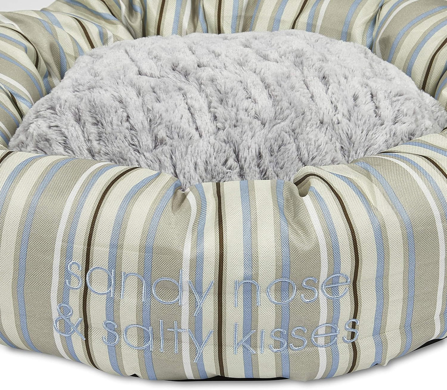 Sandpiper Stripe round Dog Bed, Large