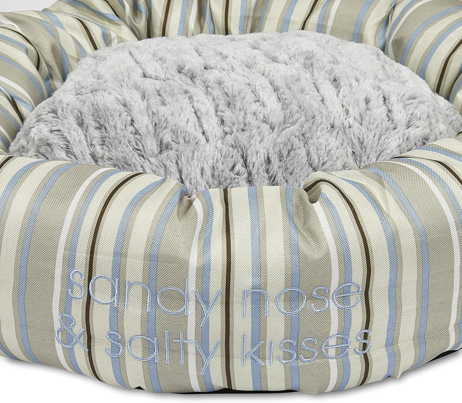 Sandpiper Stripe round Dog Bed, Large