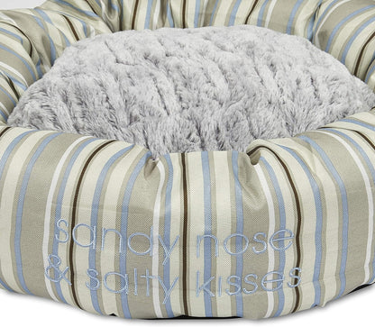 Sandpiper Stripe round Dog Bed, Large