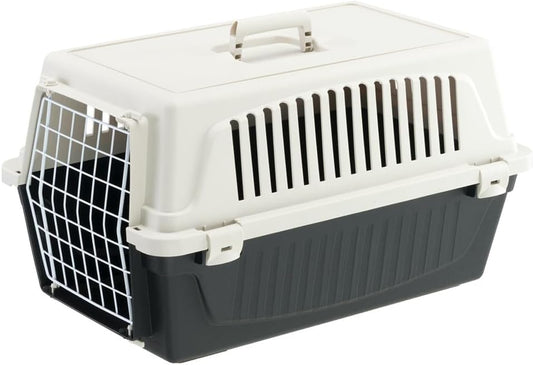 Cat Carrier Small Dog Carrier, Secure, Practical, Easy to Clean, Durable Pet Dog/Cat Travel Box Cage up to 8 Kg. 58 X 37 X H 32 Cm. Black