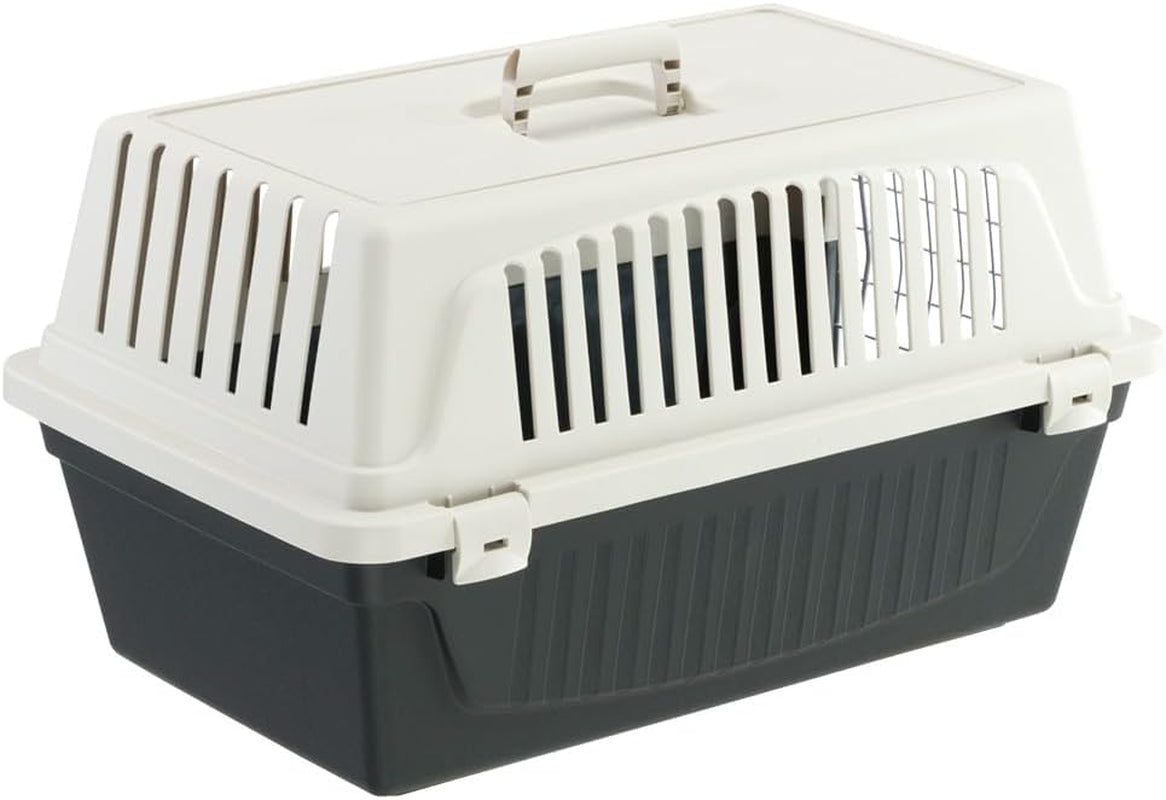 Cat Carrier Small Dog Carrier, Secure, Practical, Easy to Clean, Durable Pet Dog/Cat Travel Box Cage up to 8 Kg. 58 X 37 X H 32 Cm. Black