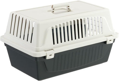 Cat Carrier Small Dog Carrier, Secure, Practical, Easy to Clean, Durable Pet Dog/Cat Travel Box Cage up to 8 Kg. 58 X 37 X H 32 Cm. Black