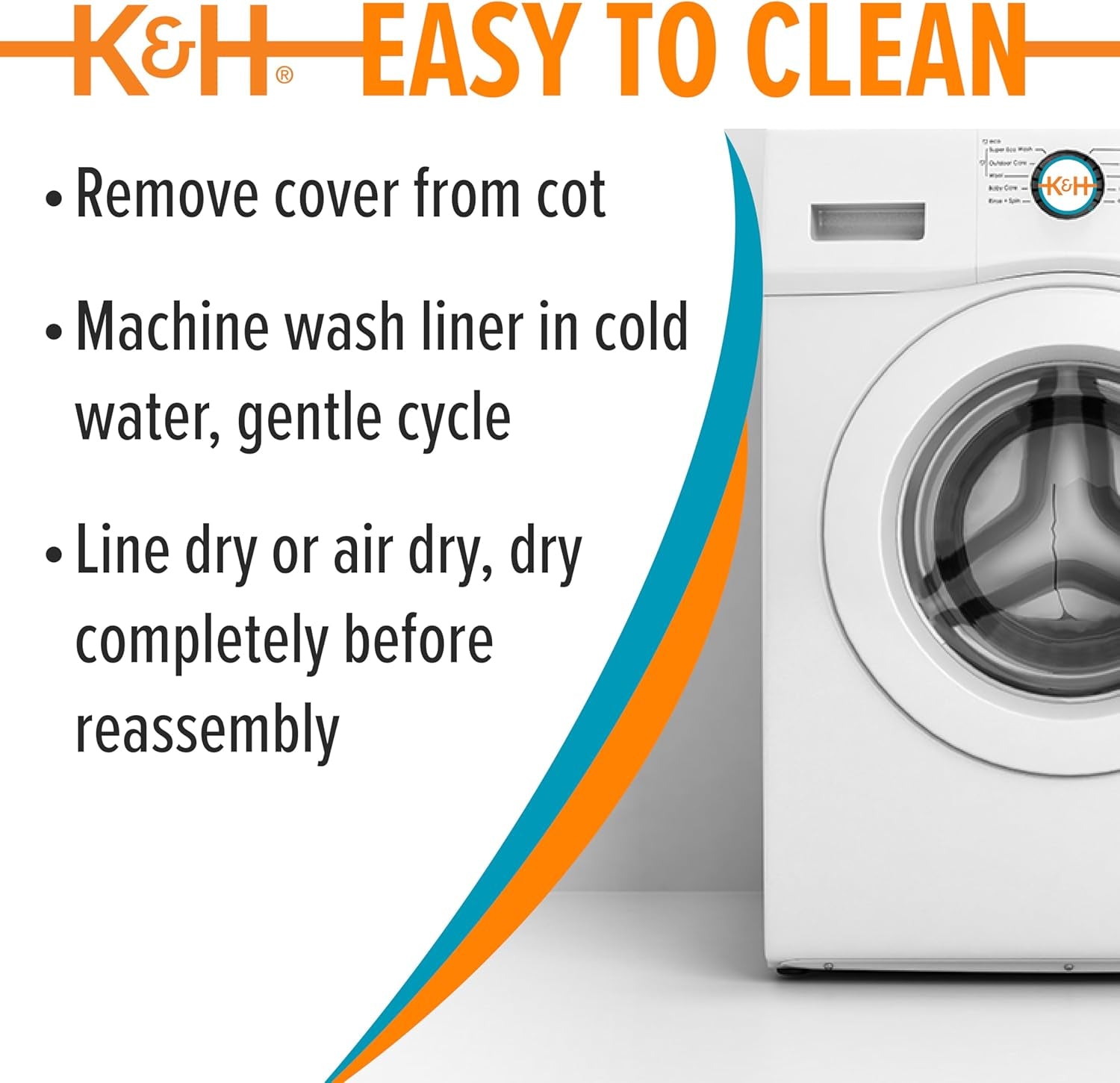 Dog Cot Replacement Cover, Designed to Fit K&H Medium Pet Cots (Sold Separately), Indoor Outdoor, Breathable Cooling Mesh Center, Machine Washable - Medium 32 X 25In Gray