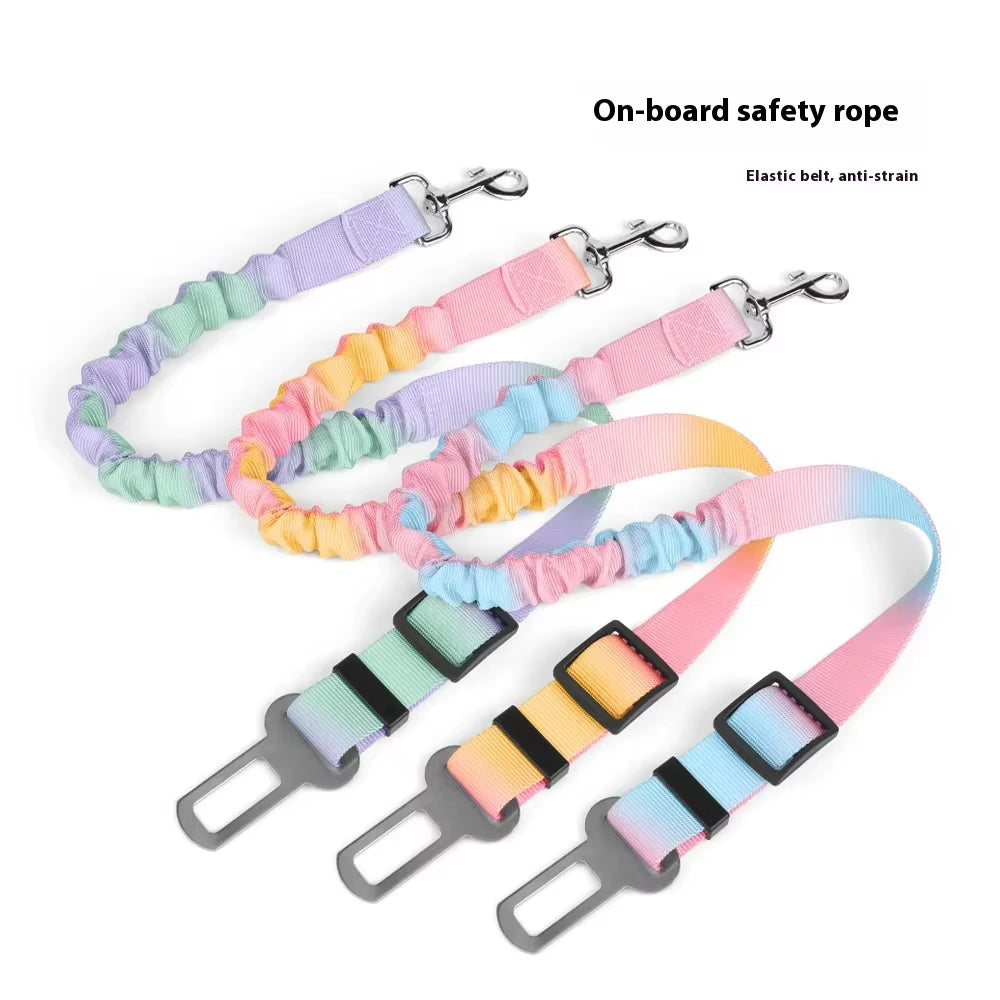 Retractable Vehicle Dog Leash Adjustable Car Safety Belt anti Chew Durable Elastic Tether for Pet Travel Secure Attachment