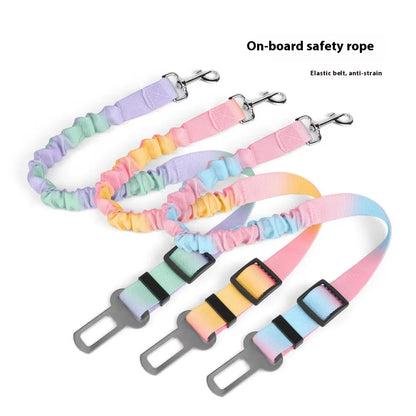 Retractable Vehicle Dog Leash Adjustable Car Safety Belt anti Chew Durable Elastic Tether for Pet Travel Secure Attachment