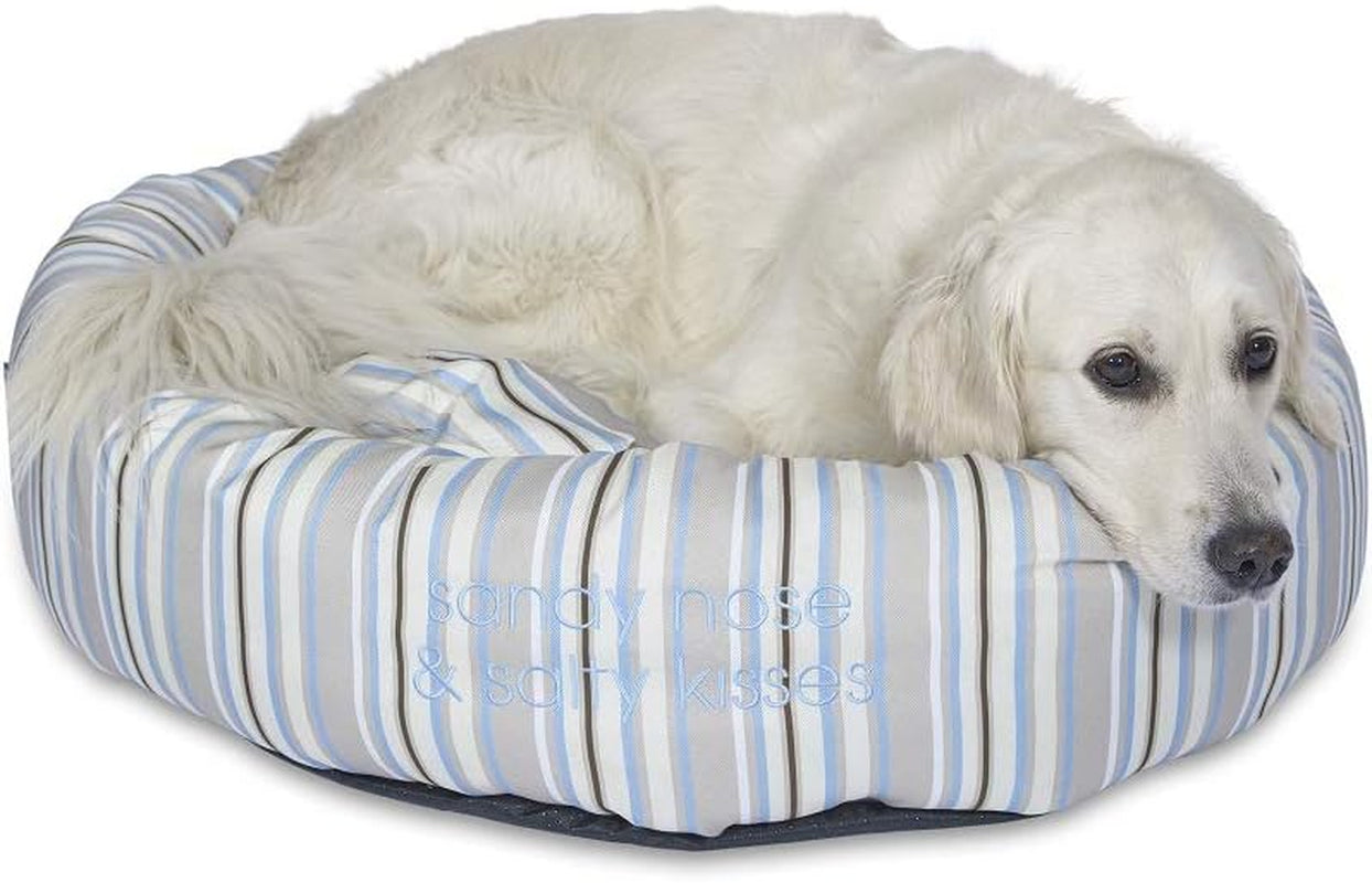 Sandpiper Stripe round Dog Bed, Large