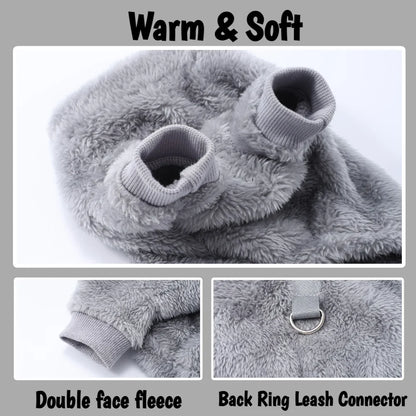 Winter Dog Clothes Small Large Medium Dogs Soft Fleece Sweater Puppy Thick Coat Warm Pets Jacket Costums Chihuahua Dog Supplies
