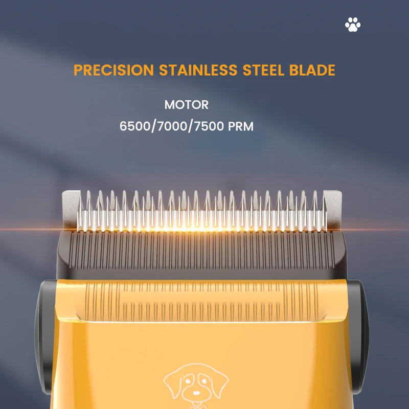 Pet Clipper Professional Dog Hair Trimmer Cat Grooming Shaver Type-C Charged Electric Puppy Cutting Machine for Small Big Animal