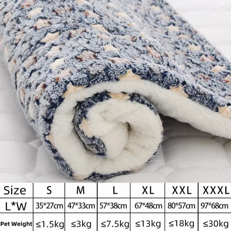 Flannel Pet Mat Dog Bed Cat Bed Thicken Sleeping Mat Dog Blanket Mat for Puppy Kitten Pet Dog Bed for Small Large Dogs Pet Rug