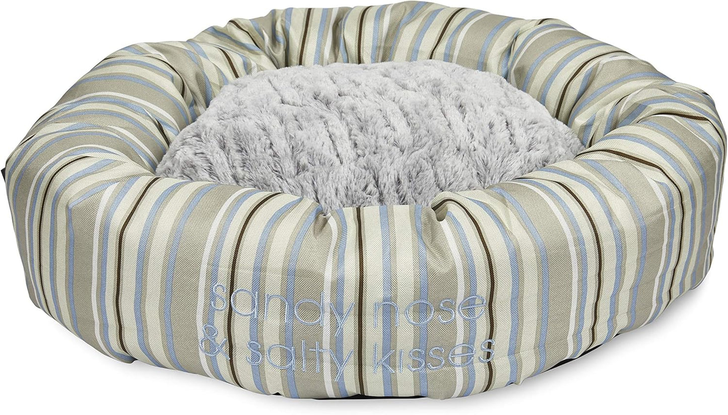 Sandpiper Stripe round Dog Bed, Large